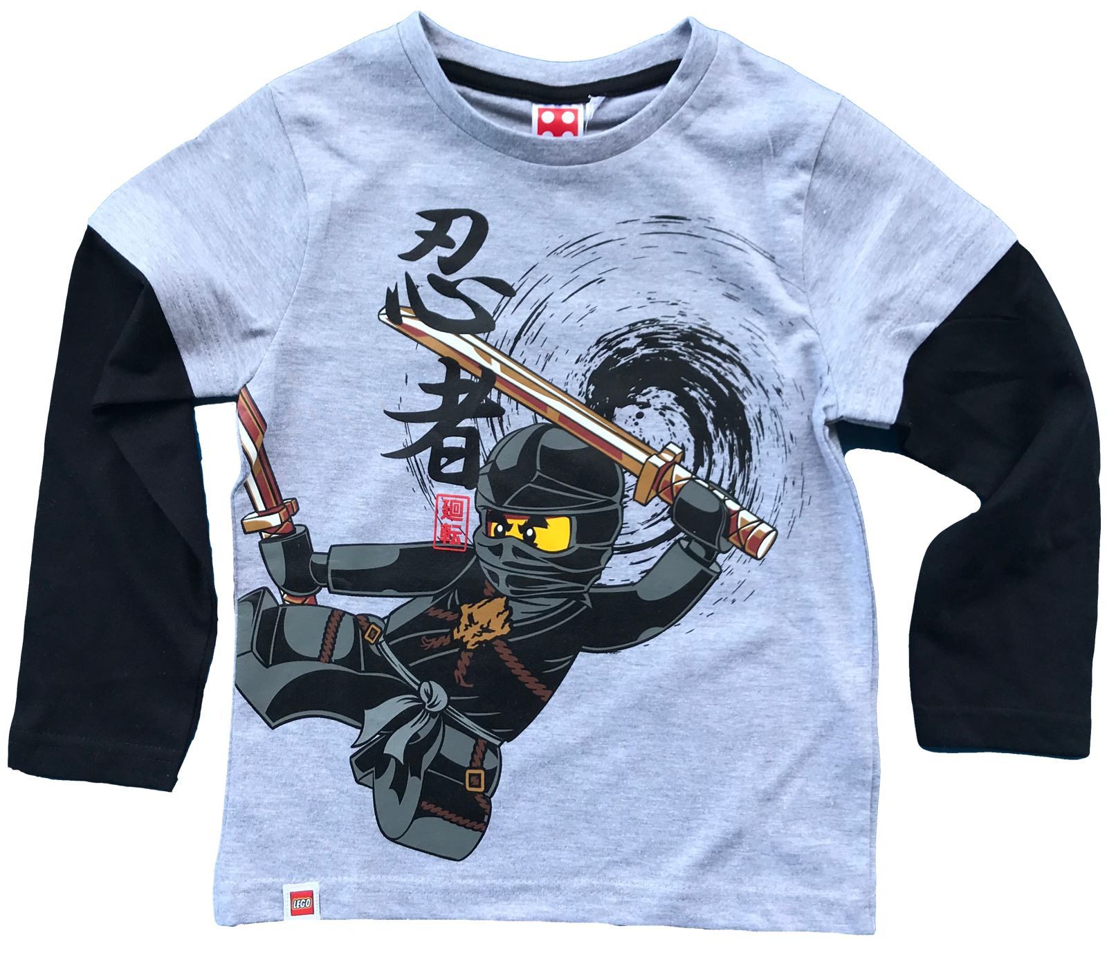 LEGO® Langarmshirt Lego® Ninjago Langarm T-Shirt Grau Schwarz Longsleeve