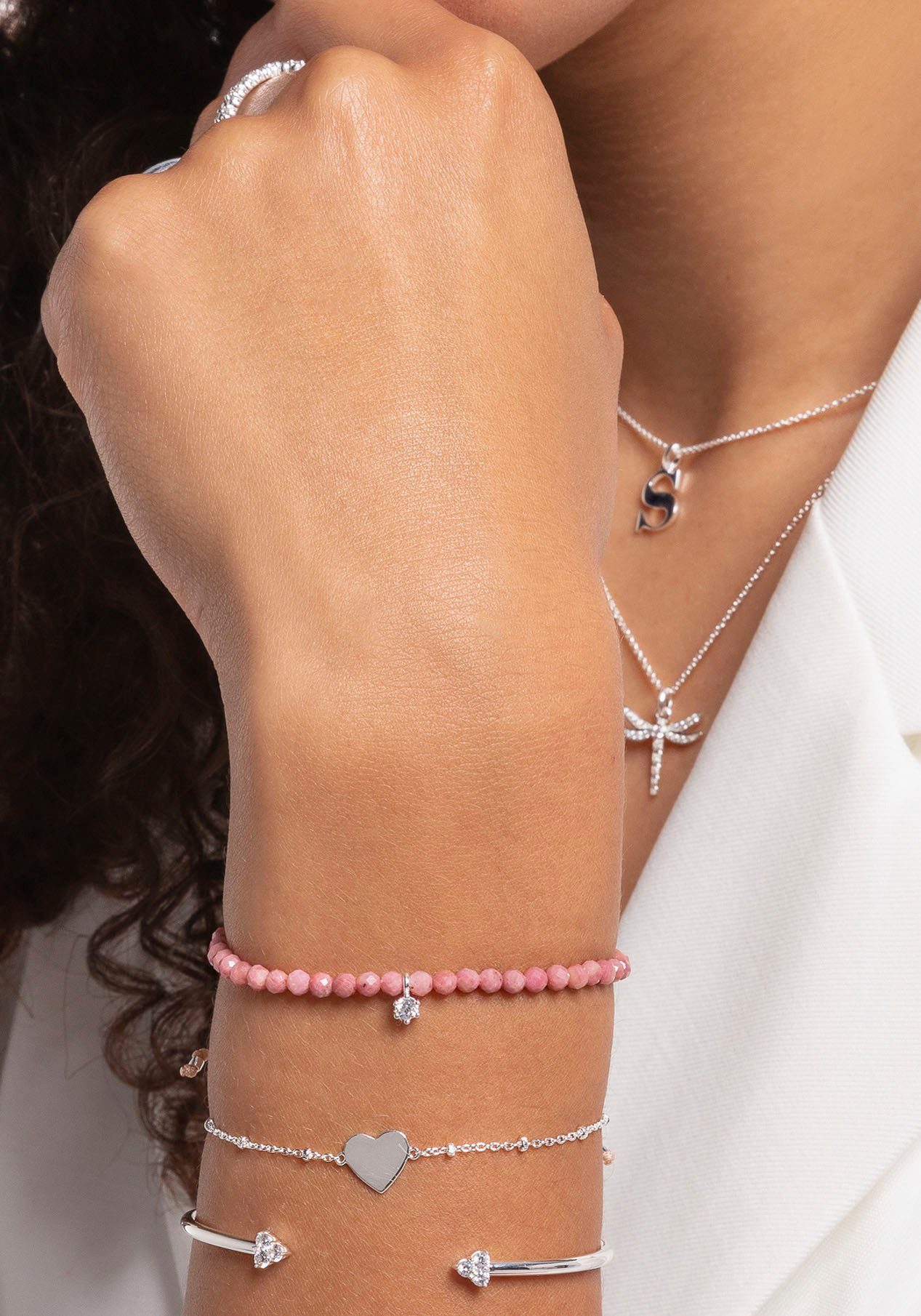 THOMAS SABO Armband Perlen mit Stein, A1...