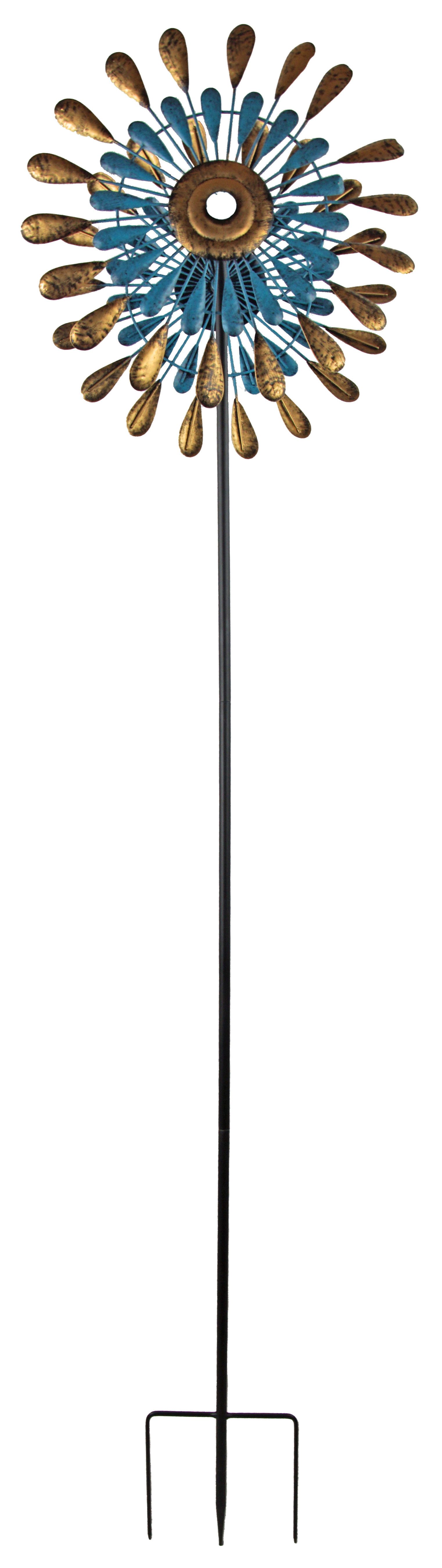 IKO Deko-Windrad Elegantes Windrad – Kunstvolles Design aus Metall für Ihren Garten (1 St), Windrad, bunt, Metall, Gartendeko, wetterfest, Balkon, Garten