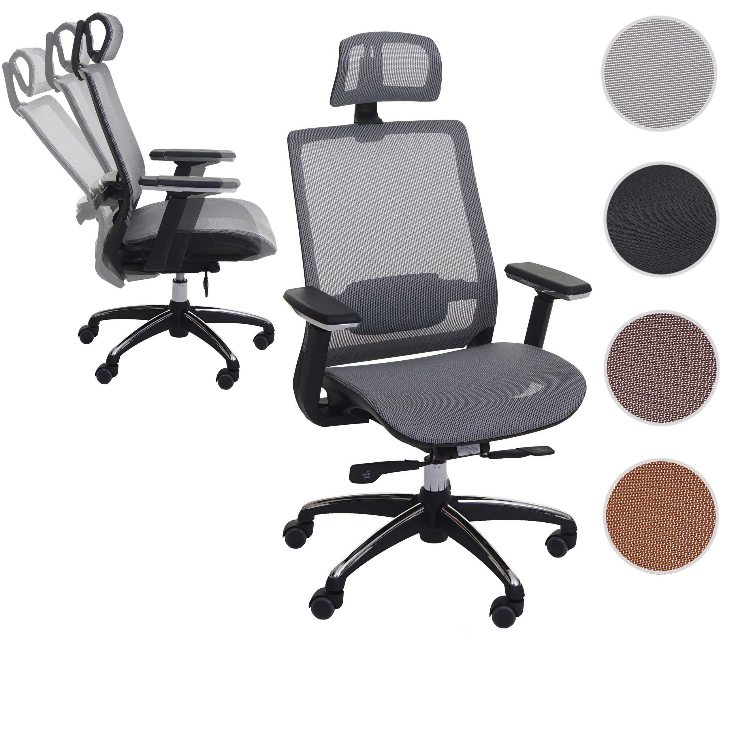 grau Lendenwirbelstütze anpassbar verstellbare Sitzfläche, MCW Schreibtischstuhl MCW-A20, der Tiefe In
