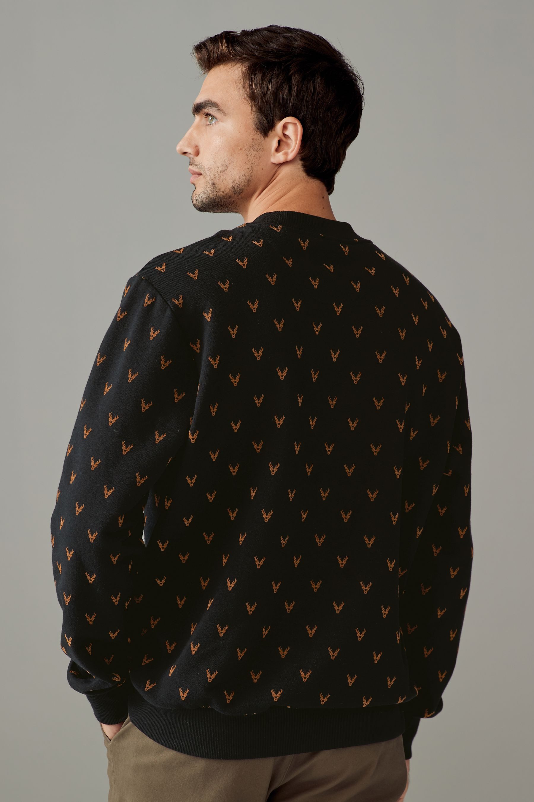 Next Sweatshirt Weihnachtliches Gesteppes Sweatshirt (1-tlg) günstig online kaufen