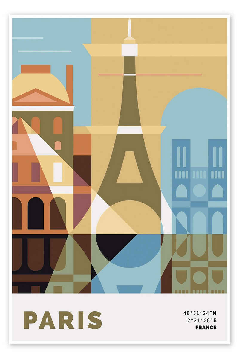 Posterlounge Poster Nigel Sandor, Paris, Illustration