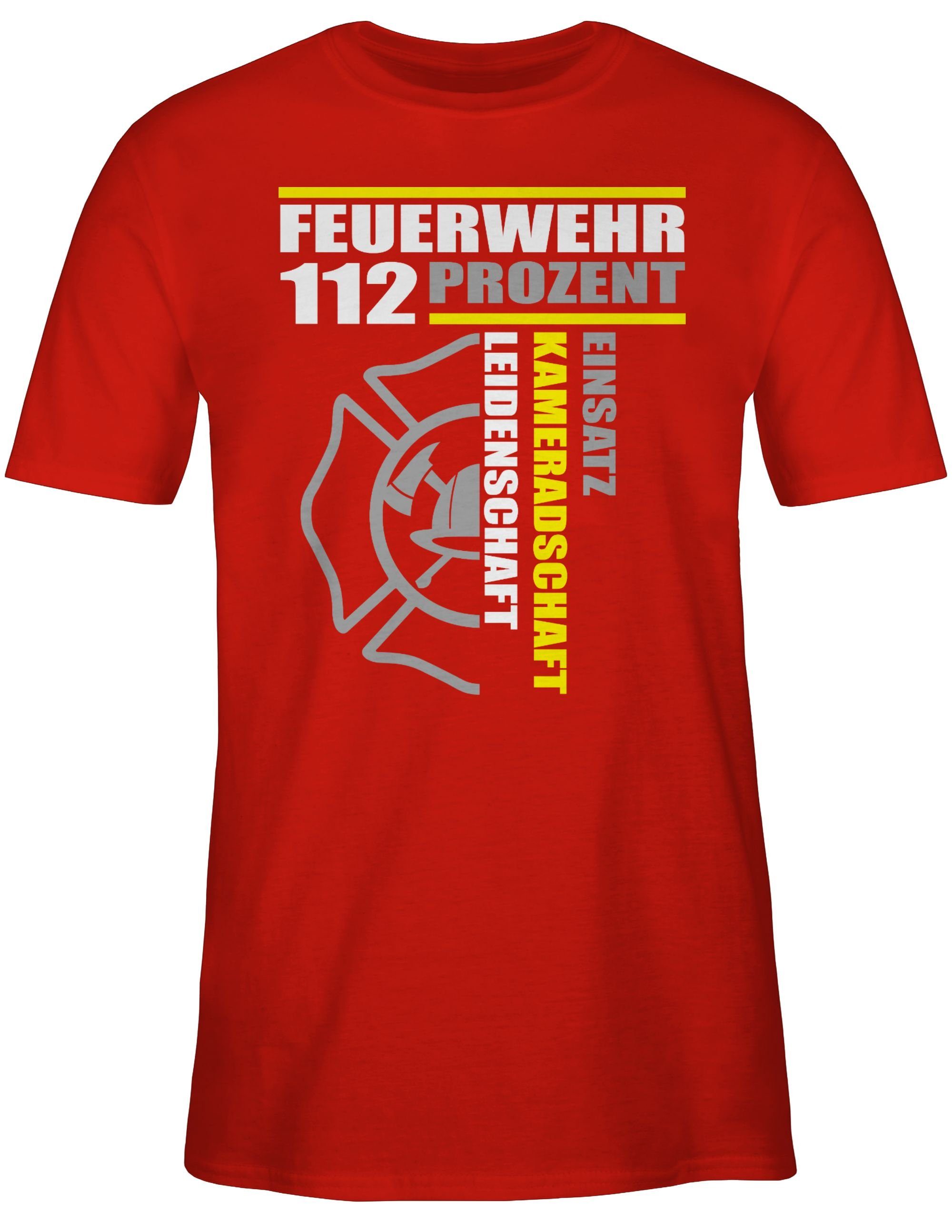 Shirtracer T-Shirt Feuerwehr 112 Prozent Einsatz günstig online kaufen