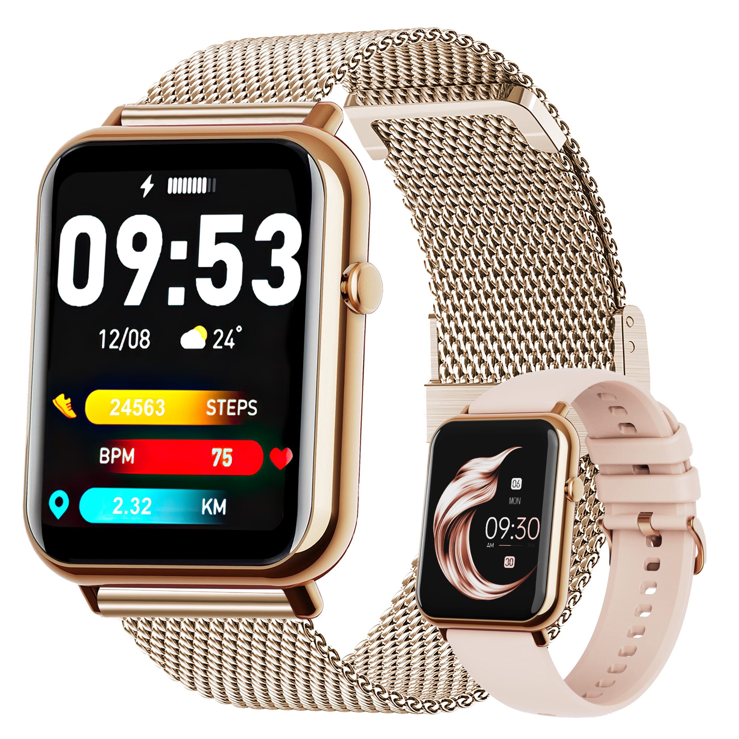 Sross Smartwatch, Fitness Tracker Uhr für Damen Herren Smartwatch (1,69