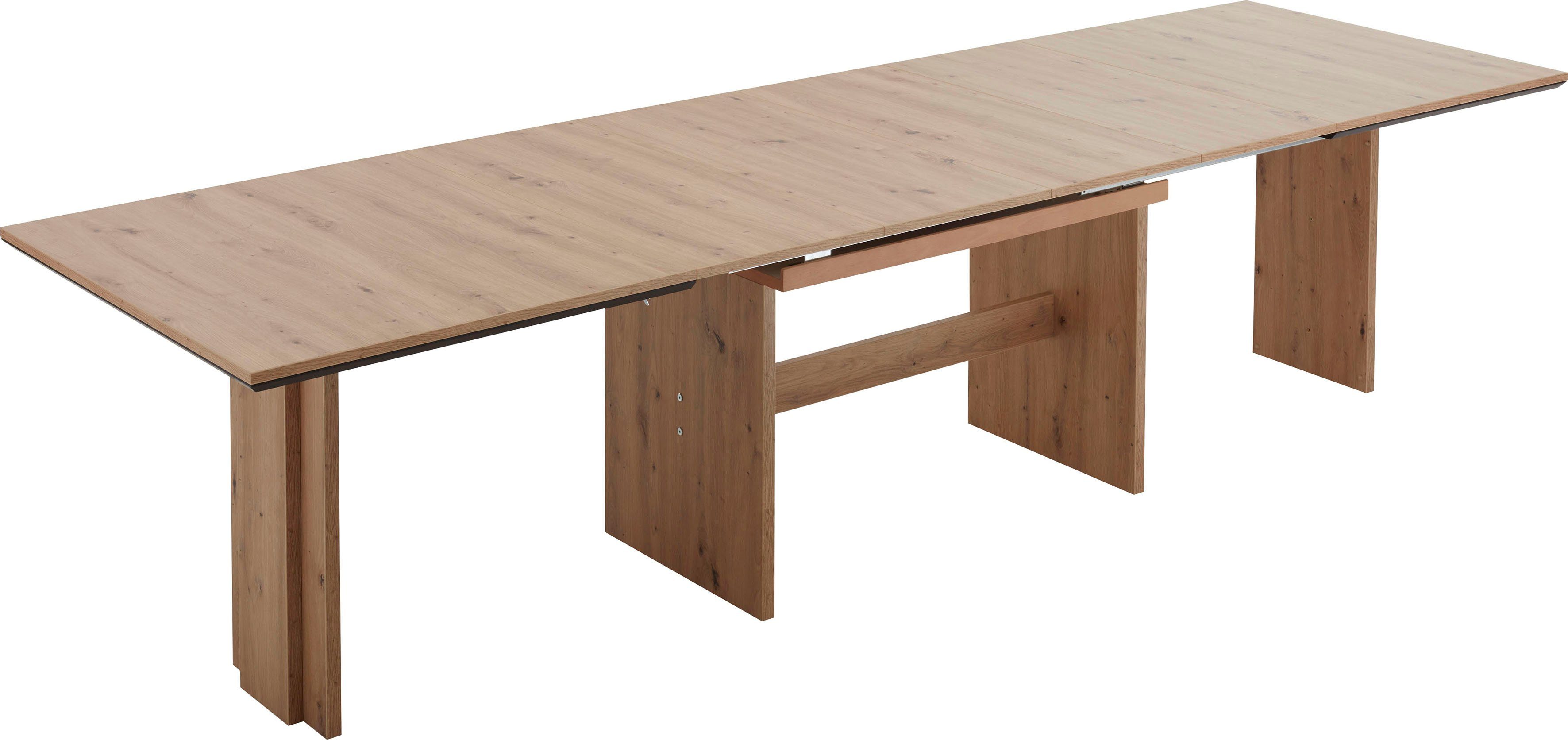 NIEHOFF SITZMÖBEL Wangentisch, mit Auszugsfunktion, Tischplatte mit schwarzem Design-Unterleimer