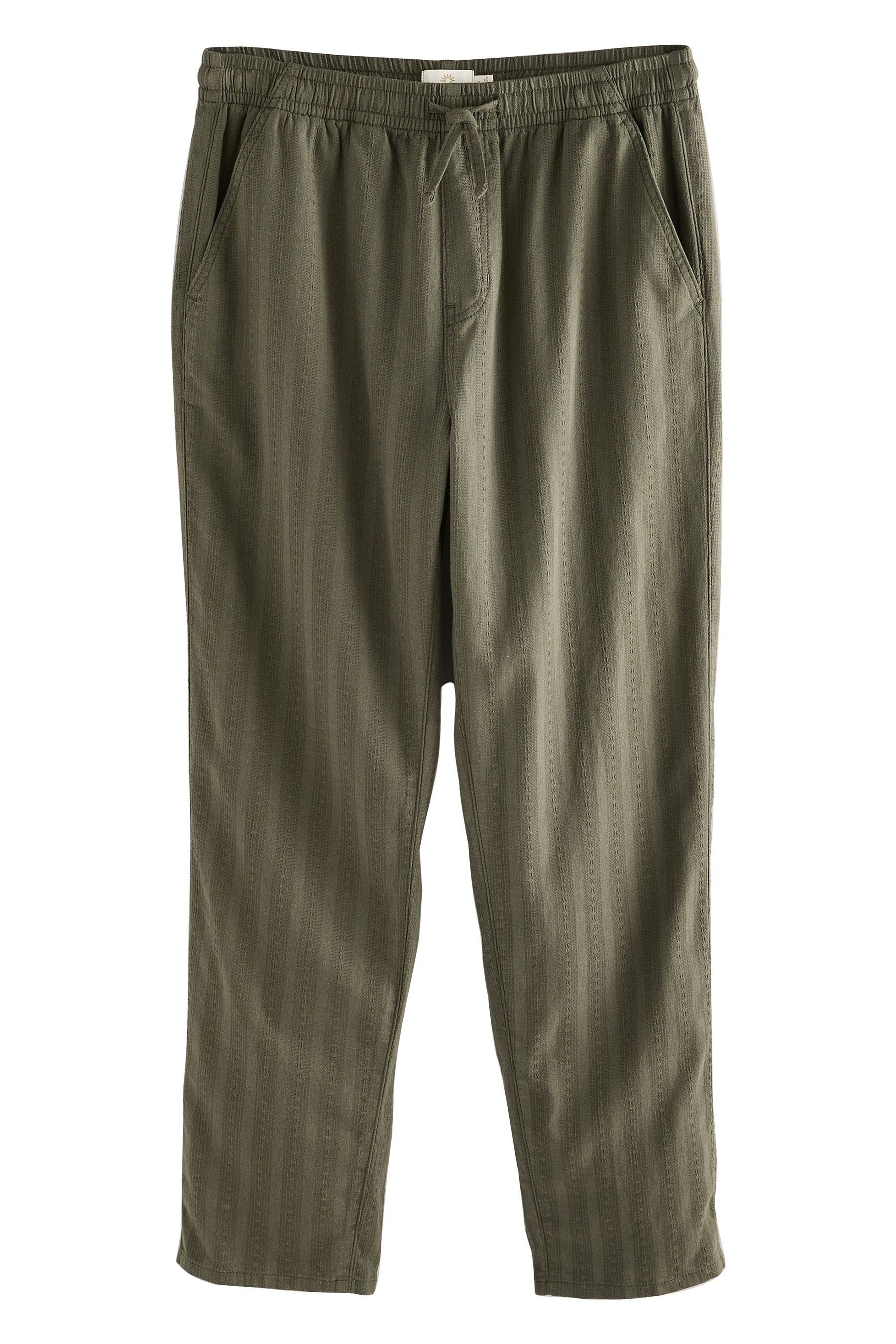 Next Leinenhose Gestreifte Hose aus Baumwolle günstig online kaufen