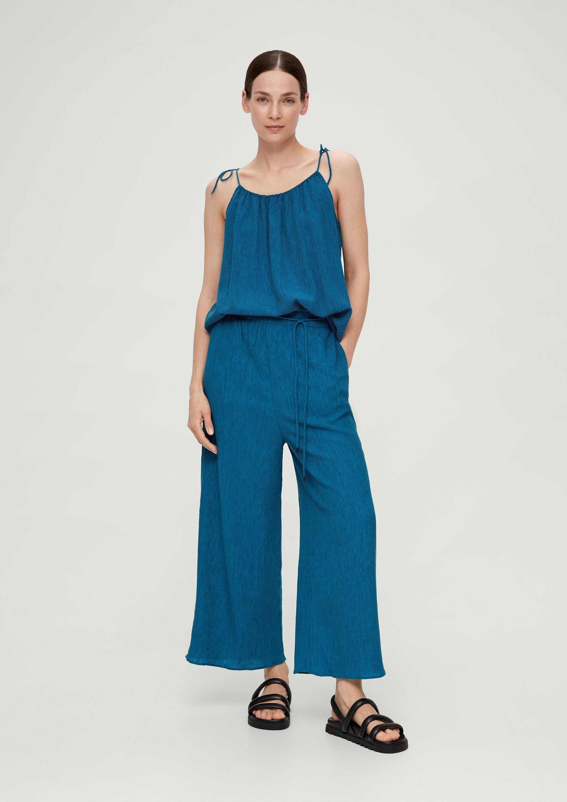 s.Oliver Culotte Hose Loose: Culotte mit Crinkle-Struktur