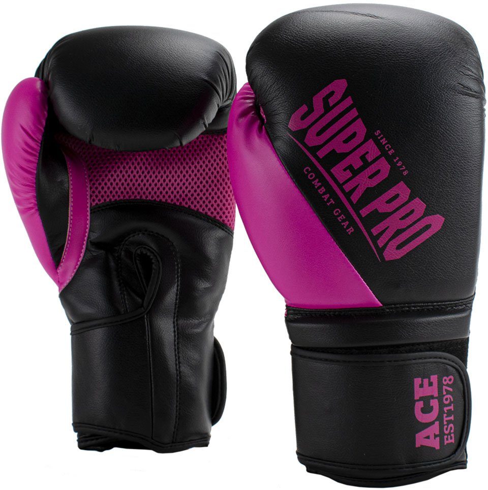 Super Pro Boxhandschuhe pink/schwarz Ace
