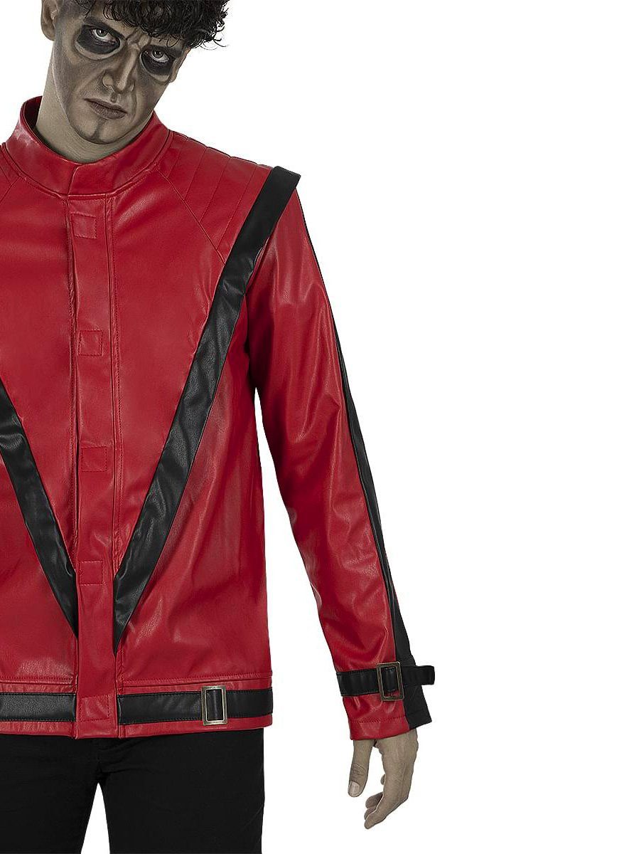 Funidelia Kostüm Michael Jackson – Thriller Jacke, Rote Jacke für Popstars, Untote und untote Popstars