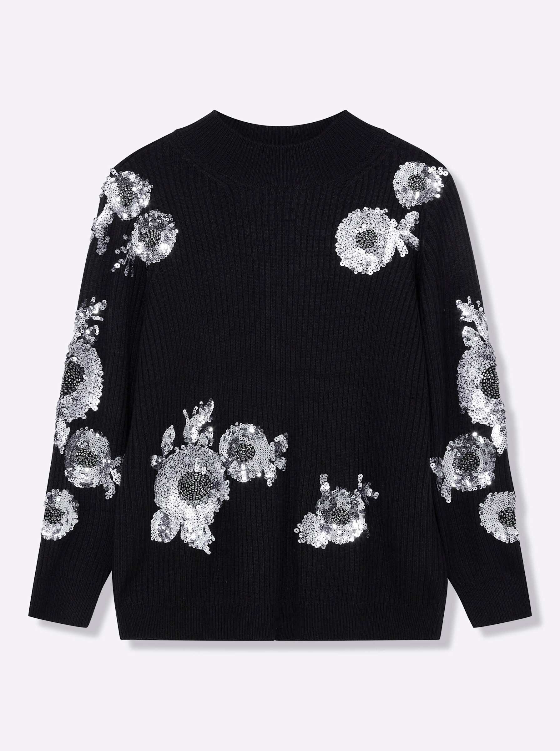 sheego by Joe Browns Strickpullover Pullover Langarm Rippoptik