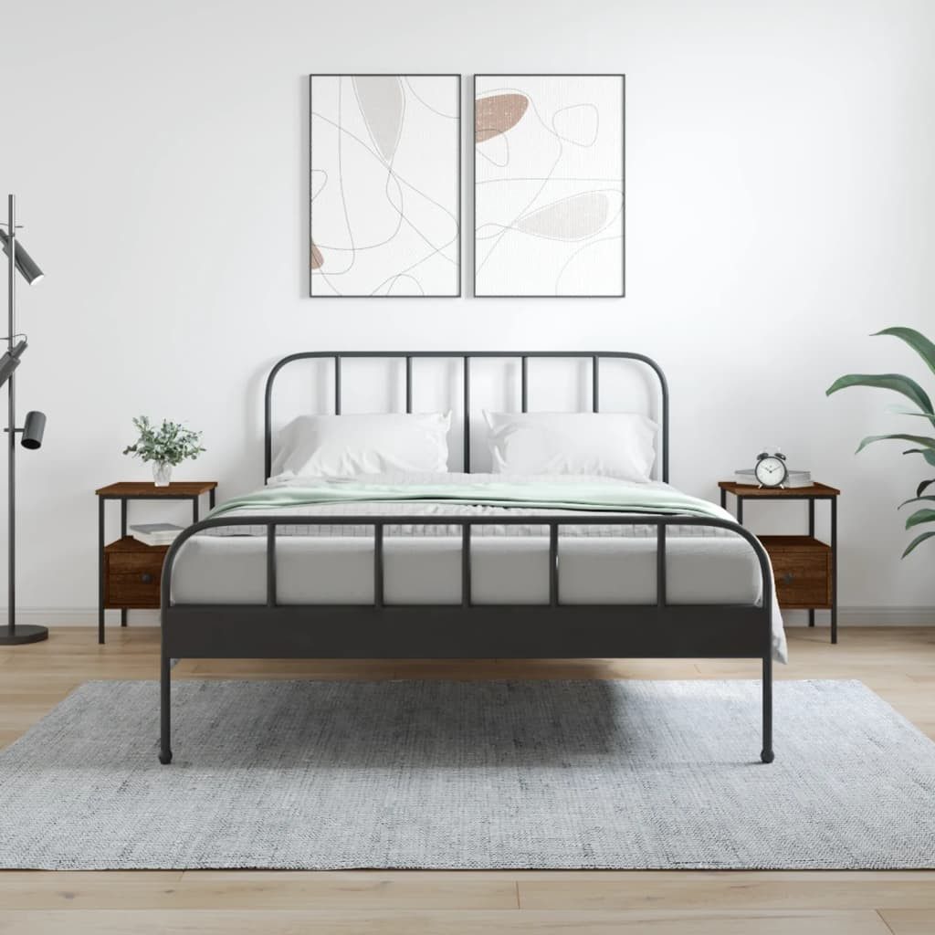 Nachttisch Nachttische 2 Stk. Braun Eichen-Optik 34x36x50 cm Holzwerkstoff