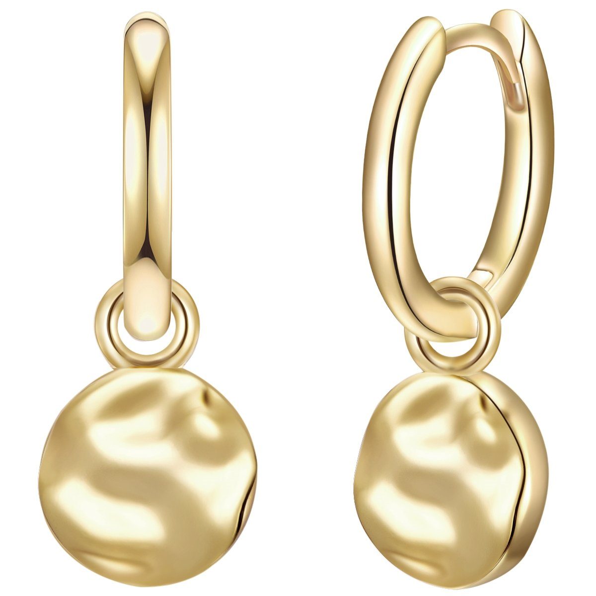 Paar Creolen Kreis gelbgold