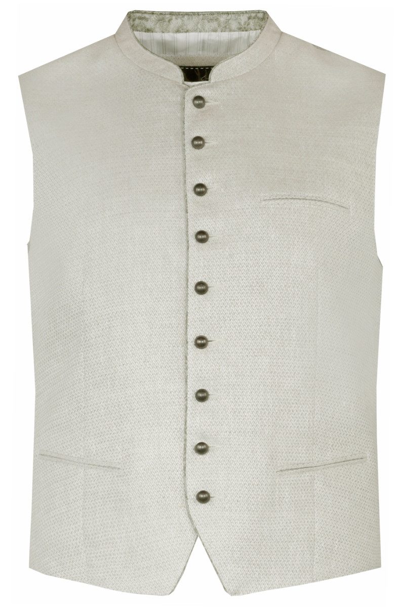 MarJo Trachtenweste Leinenweste - LEINBURG - taupe/salbei
