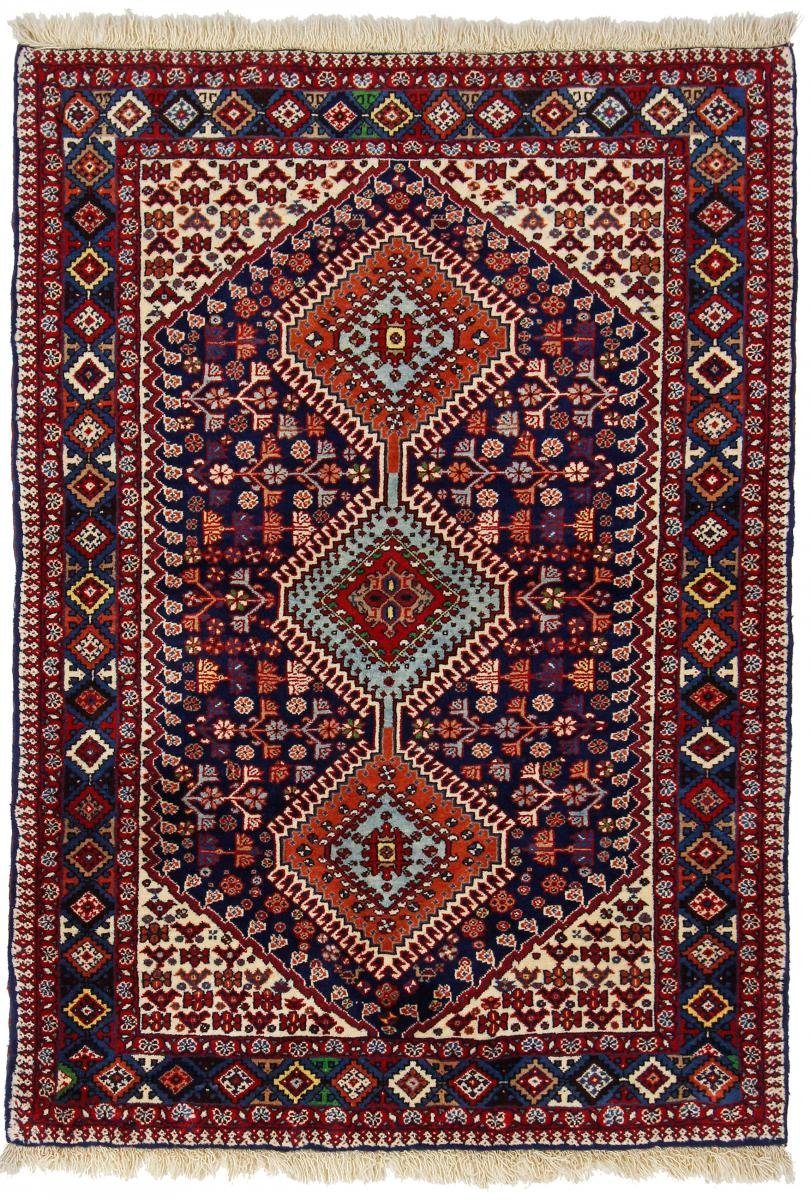 Orientteppich Yalameh Aliabad 105x144 Handgeknüpfter Orientteppich / Perserteppich, Nain Trading, rechteckig, Höhe: 12 mm