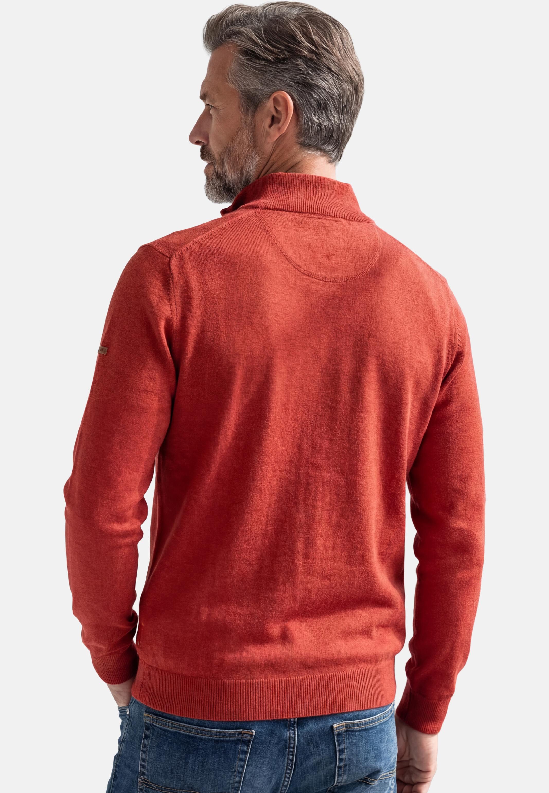 Redmond Strickpullover Basic (1-tlg) Troyer - Baumwolle - Atmungsaktiv