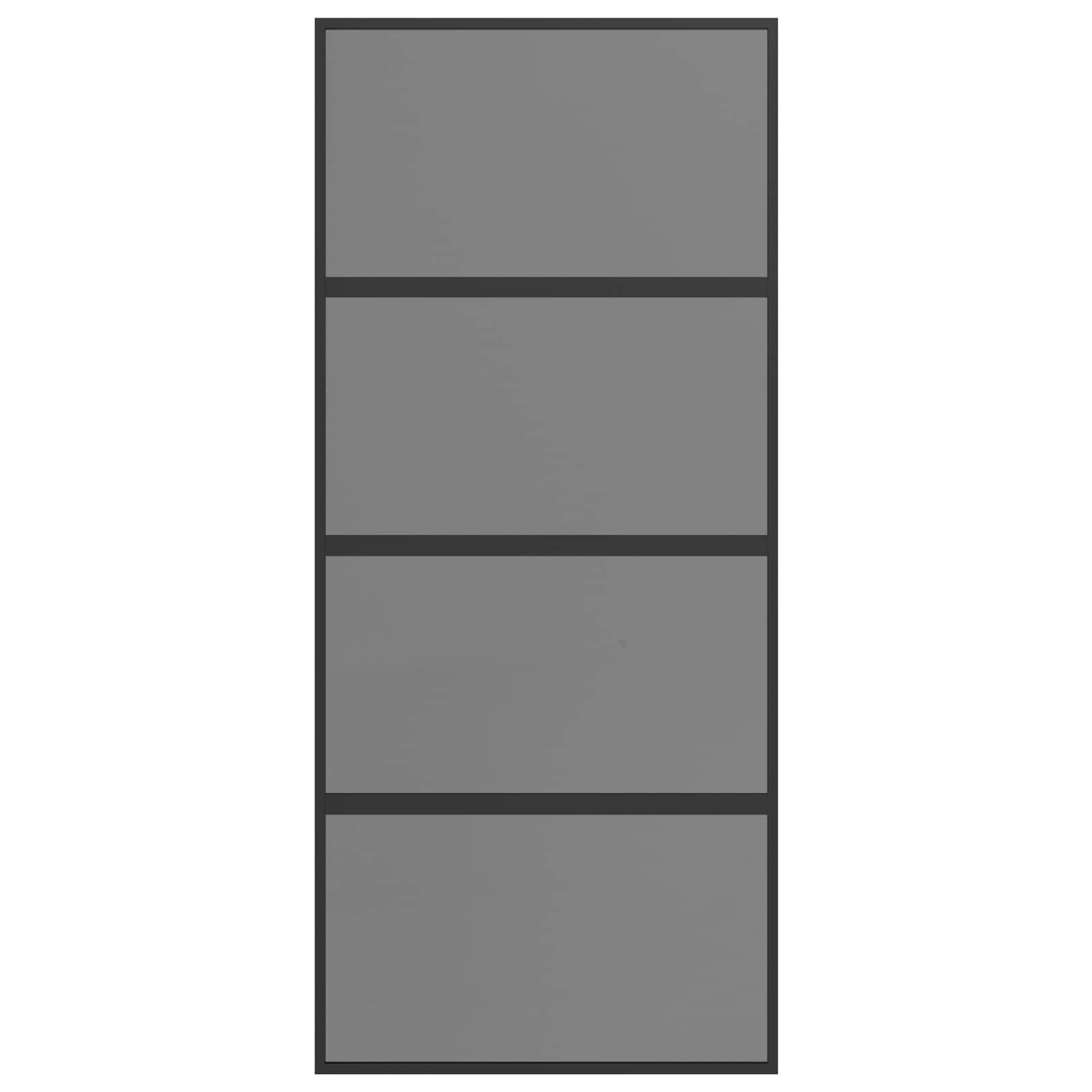 vidaXL Haustür Schiebetür 90 x 205 cm Sicherheitsglas und Aluminium (1-St)