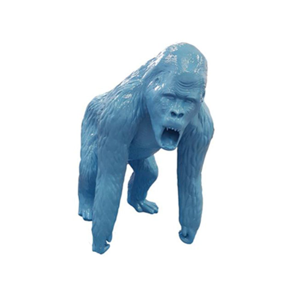 JVmoebel Skulptur Abstrakte Blaue Figur Statue Gorilla Skulptur Deko Garten Design 130cm Statuen