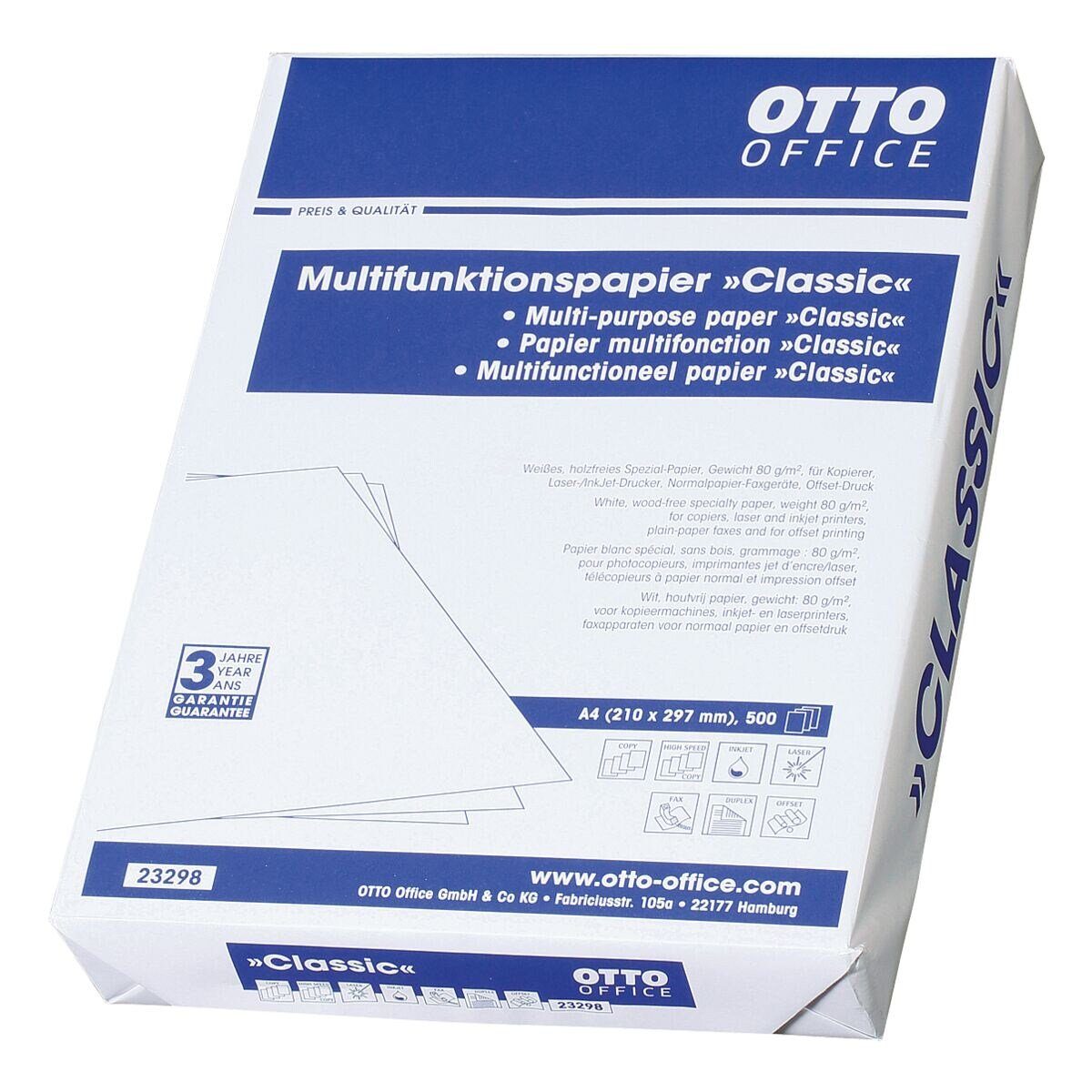 Otto Office Druckerpapier Classic, Format DIN A4, 80 g/m², 168 CIE