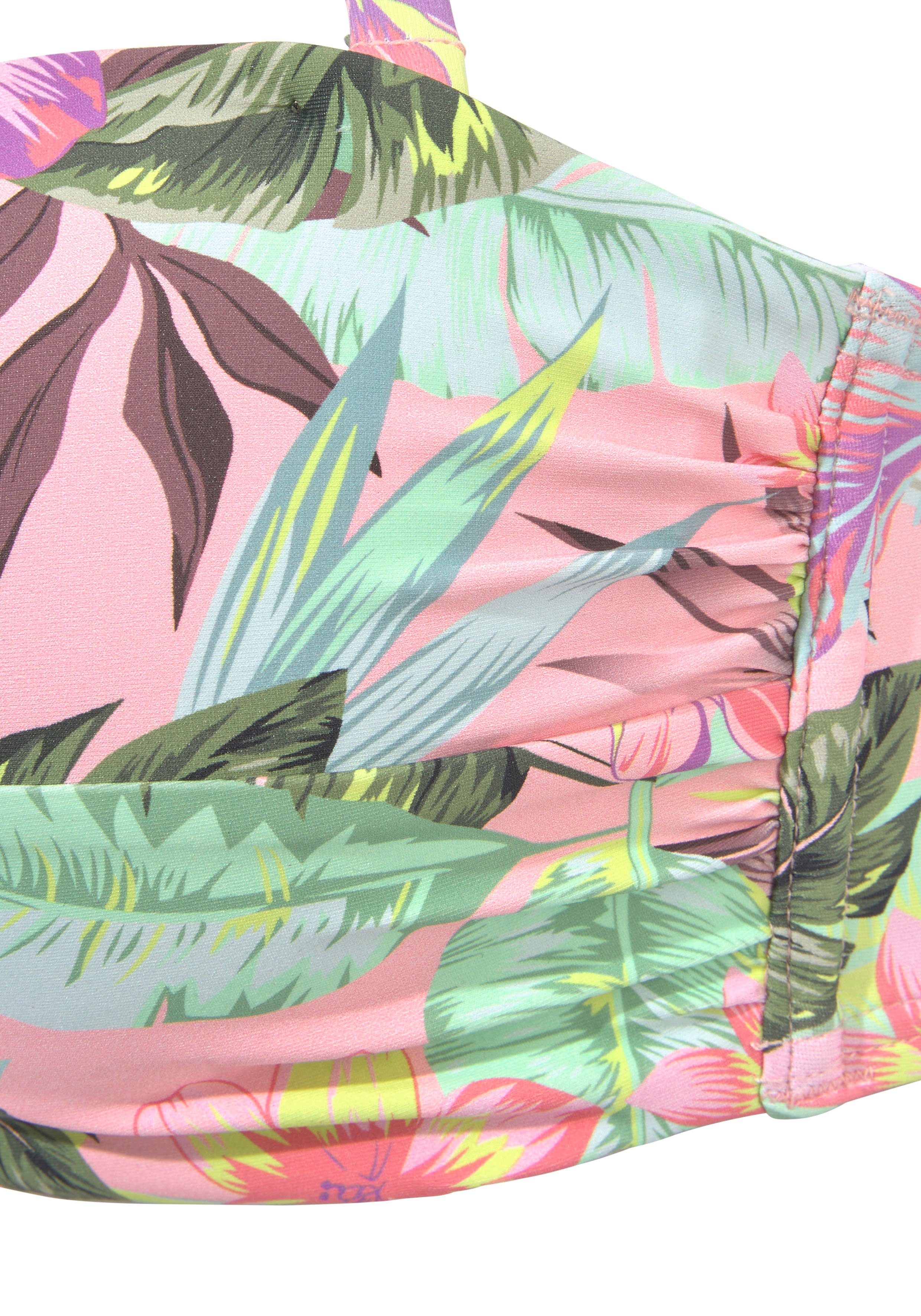 s.Oliver Bügel-Bandeau-Bikini-Top Azalea, im tropischen Druck