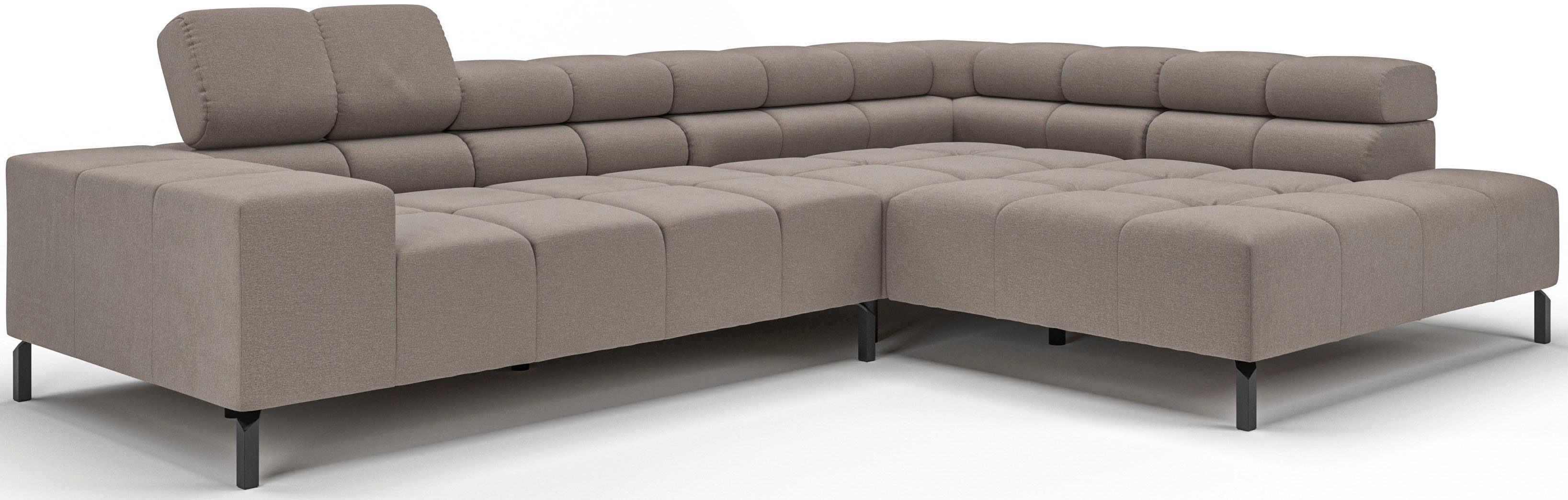 INOSIGN Ecksofa "Ancona New, wahlweise motorische Sitztiefenverstellung, au günstig online kaufen