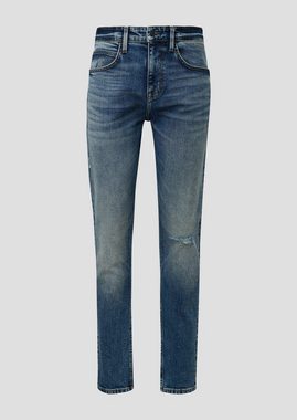 QS Stoffhose Jeans Shawn / Regular Fit / Mid Rise / Tapered Leg Destroyes