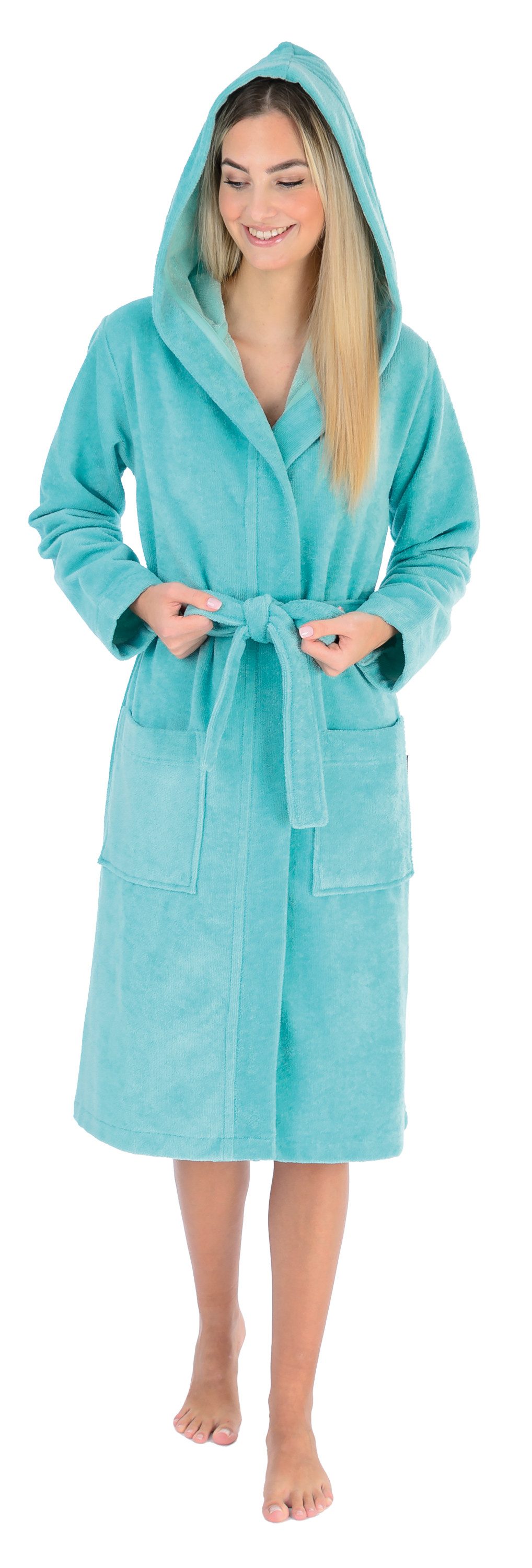 Wewo fashion Damenbademantel "4110" 1 Stk. tlg., innen Naturfaser, außen ku günstig online kaufen