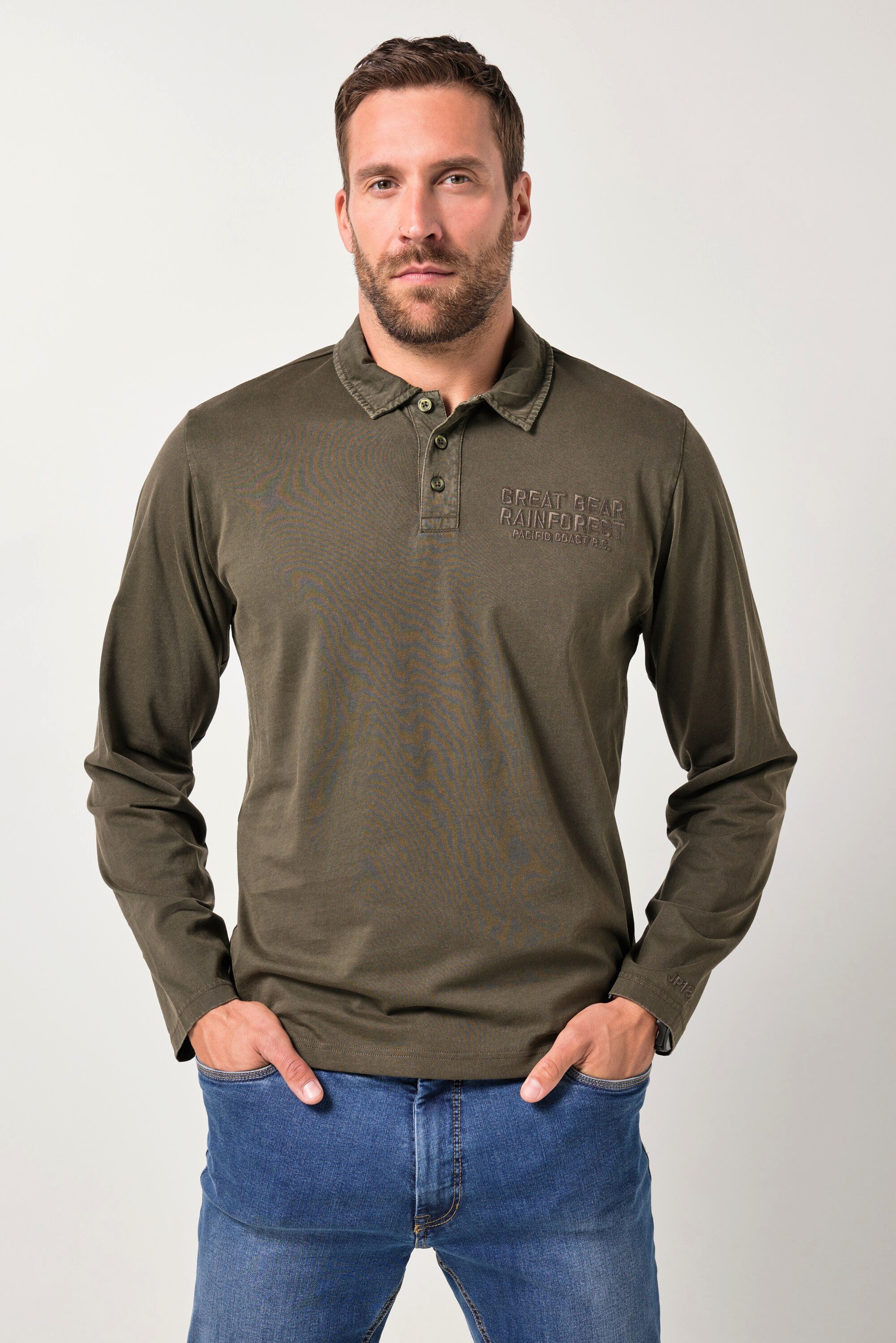 JP1880 Poloshirt JP1880 Poloshirt Langarm Brust-Stick bis 8 XL günstig online kaufen