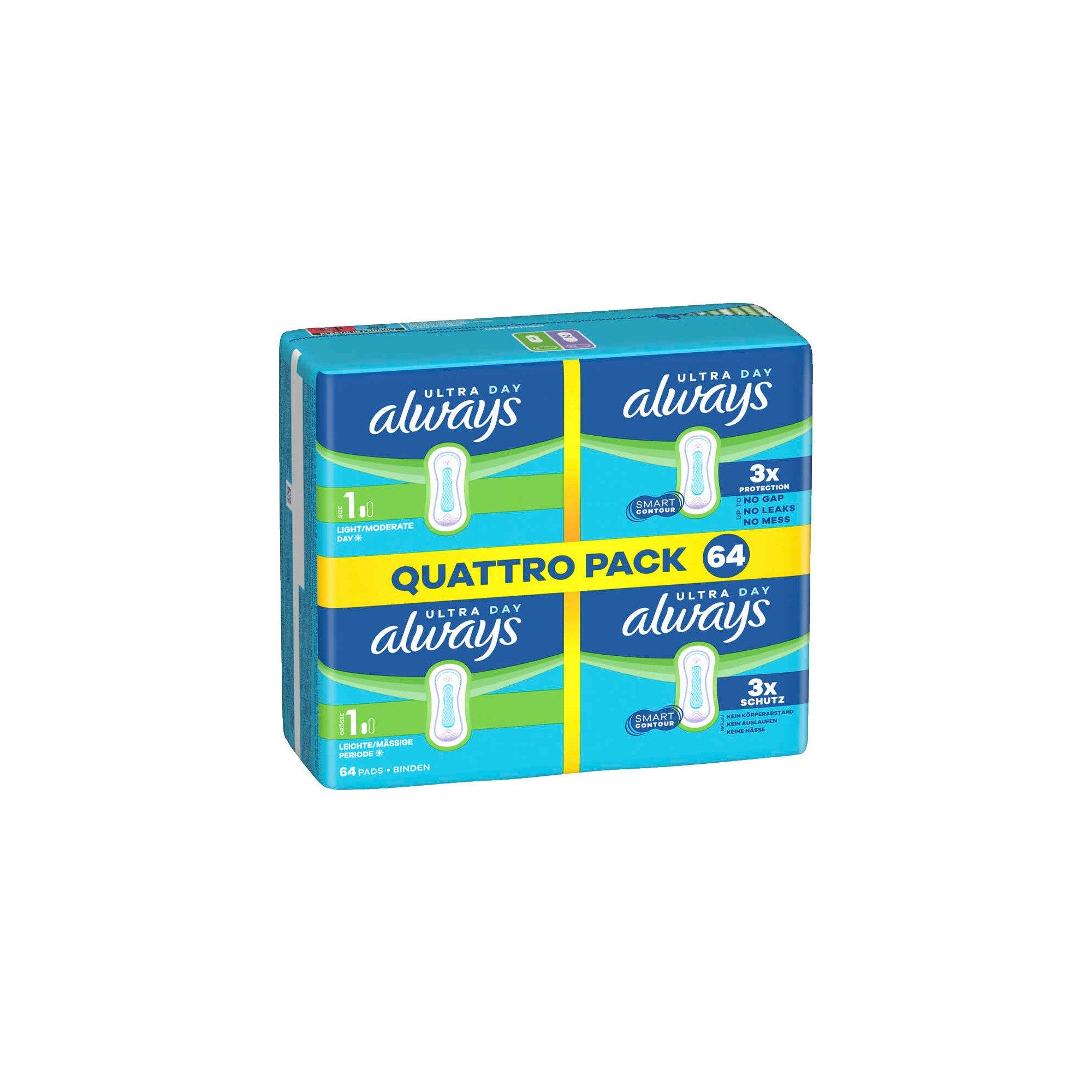 always Binden always Binden Ultra Day Normal mit Flügeln für Frauen, 64 St.