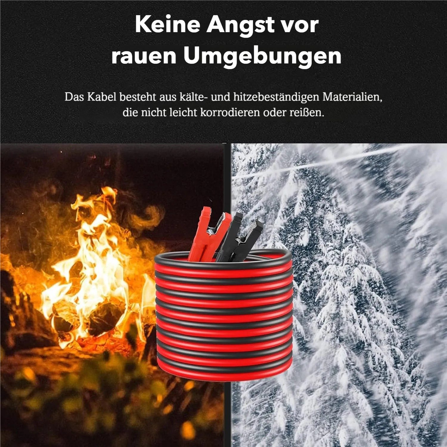 TLGREEN 6m 50mm² 3000A Überbrückungskabel,Startkabel Set Starthilfekabel, Starthilfekabel, kupferbeschichteten Aluminiumkabeln Starthilfekabel,für PKW LKW