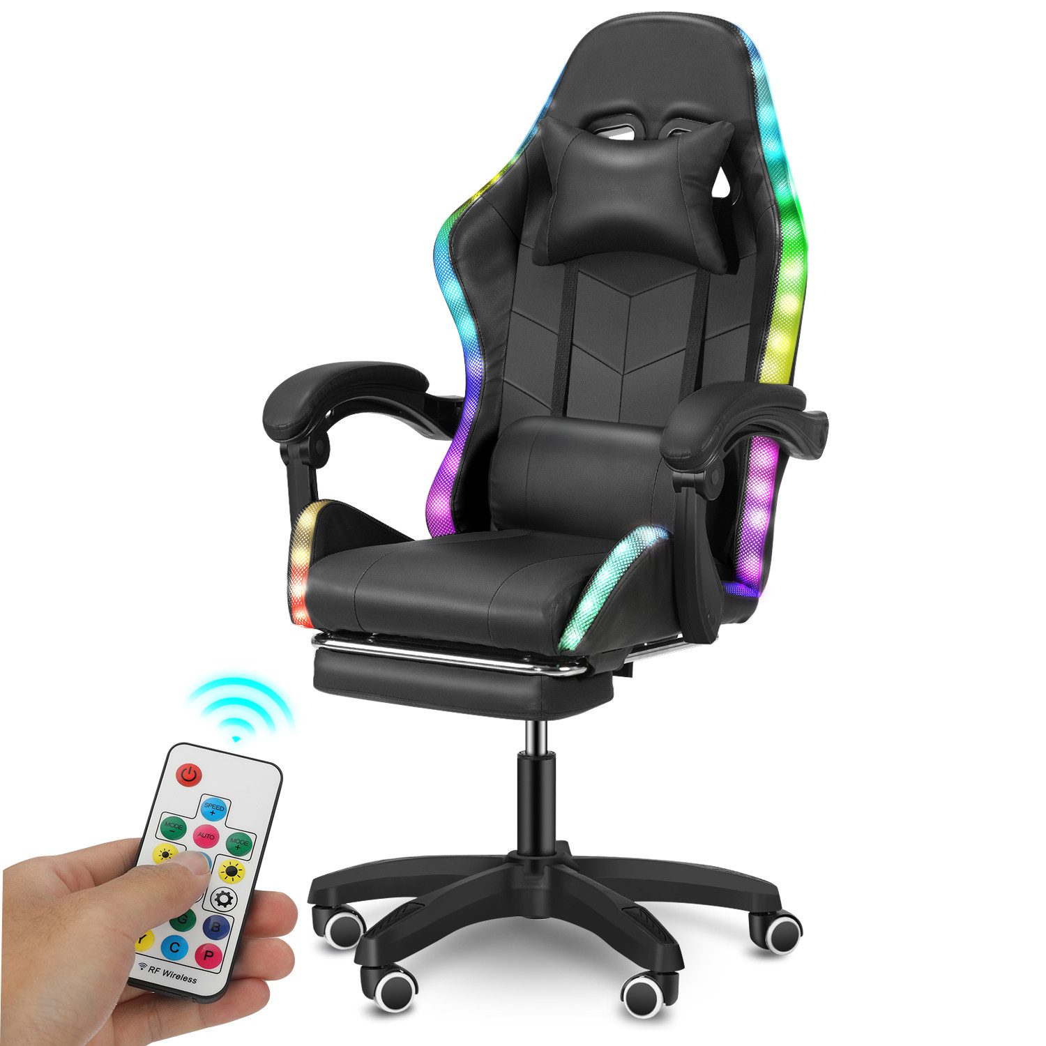 LOVONLIVE Gaming-Stuhl LED Gaming Computerstuhl mit günstig online kaufen