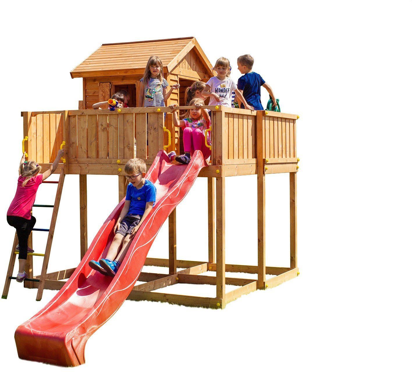 FUNGOO Spielturm My SPACE XL, mit Schaukel & Rutsche