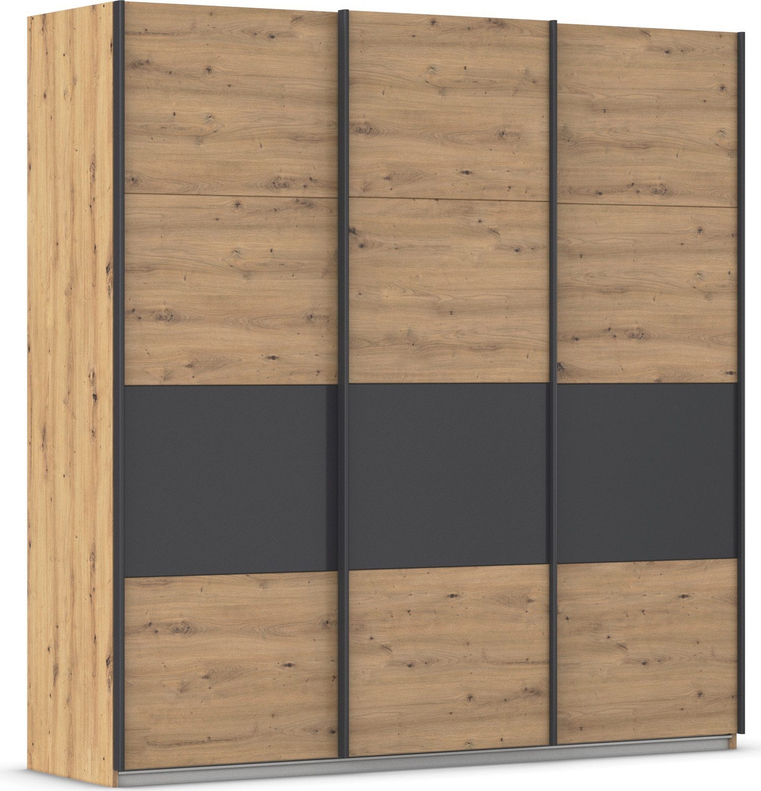 rauch Schwebetürenschrank Schwebetürenschrank Kleiderschrank Schrank Garderobe CORTONA inkl. Inneneinteilung, 2 Stoffboxen und zusätzlichen Einlegeböden