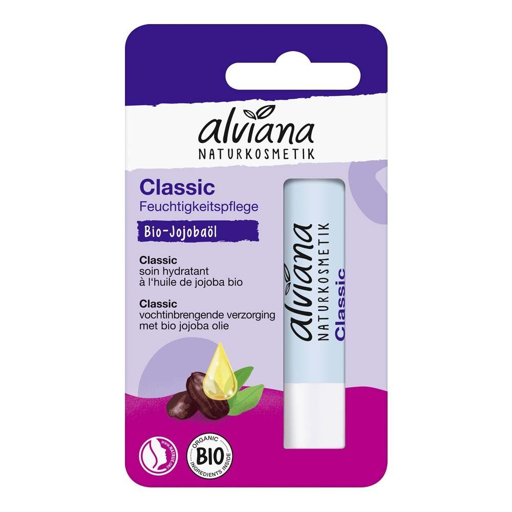 alviana Lippenpflegestift Lippenpflegestift - Classic mit Jojobaöl 4,5g