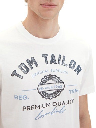 großem mit Logofrontprint TAILOR white T-Shirt TOM