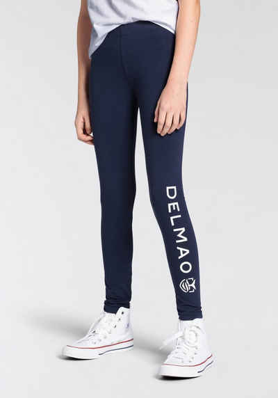 DELMAO Leggings für Mädchen, mit seitlichem Logo-Print