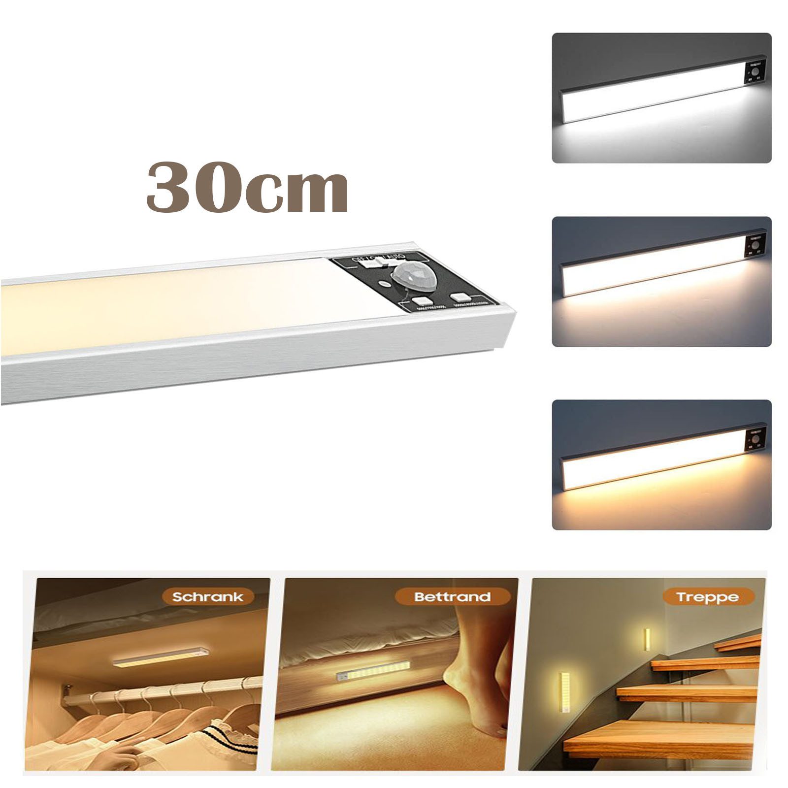 Jibenhome LED Unterbauleuchte Kabellos Schrankbeleuchtung LED Fest Integrie günstig online kaufen