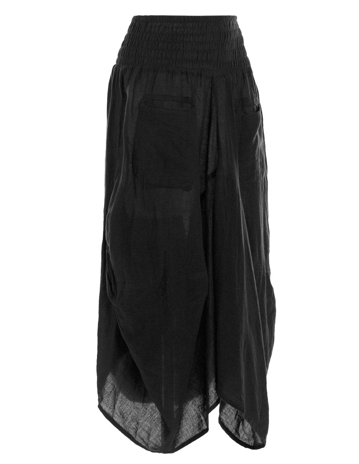 Vishes Maxirock Knöchel-Langer Luftiger Damen Sommer-Rock Einfarbig Sommerröcke Goa, Hippie, Boho Style – Bild 4 von 4