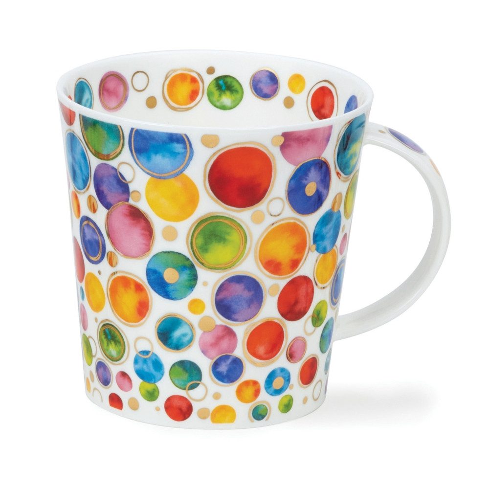 Dunoon Tasse Кружки Lomond Dazzle Spots Bunte Punkte 0,32 l Bone China Porzellan, Porzellan