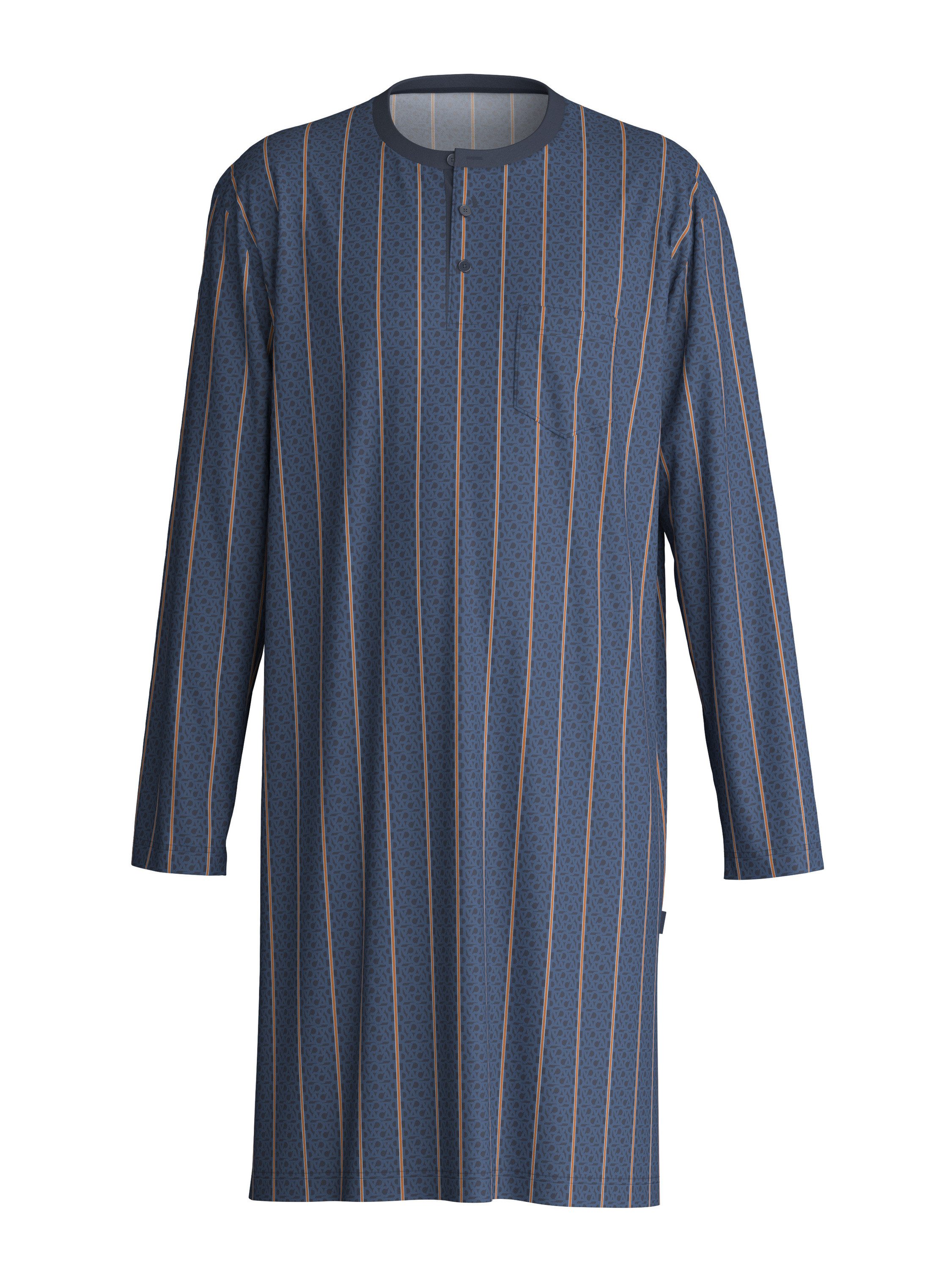 CALIDA Nachthemd Relax Imprint Herren (1-tlg) 100% Baumwolle, pflegeleicht, elastisch & formstabil, in Single Jersey