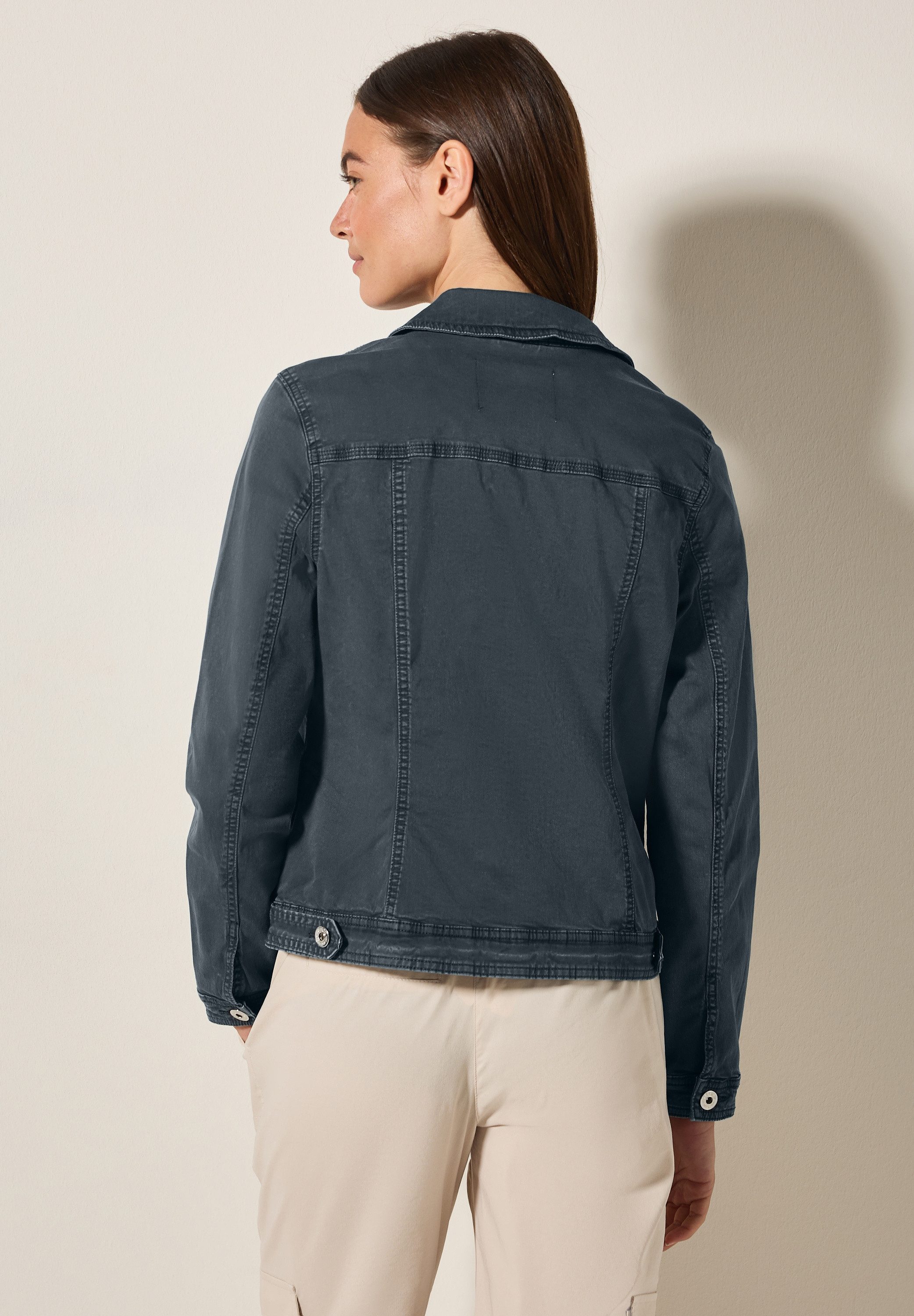CECIL Jeansjacke mit Brusttaschen und seitliche günstig online kaufen