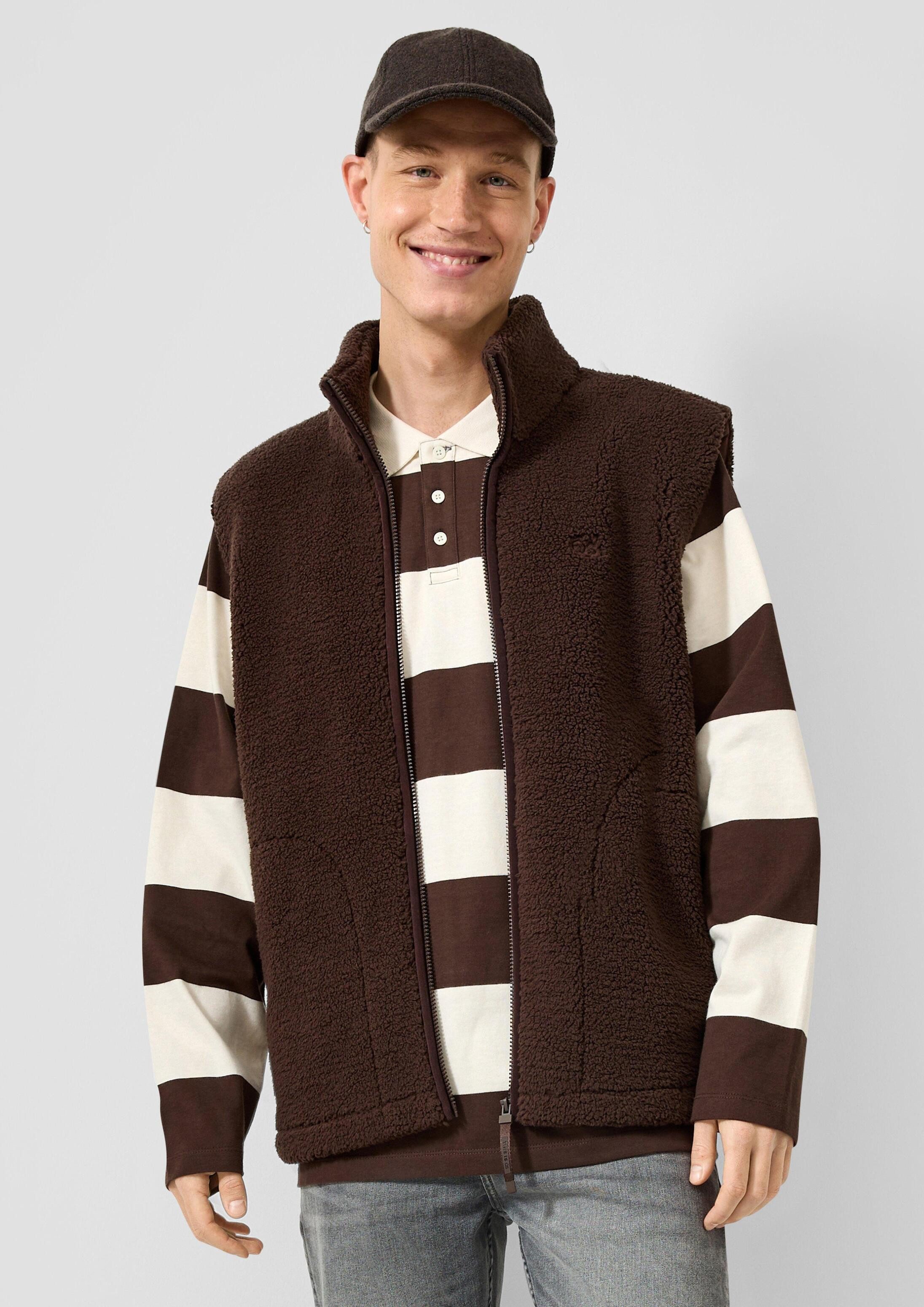 QS Outdoorjacke Outdoor-Weste Teddy-Weste