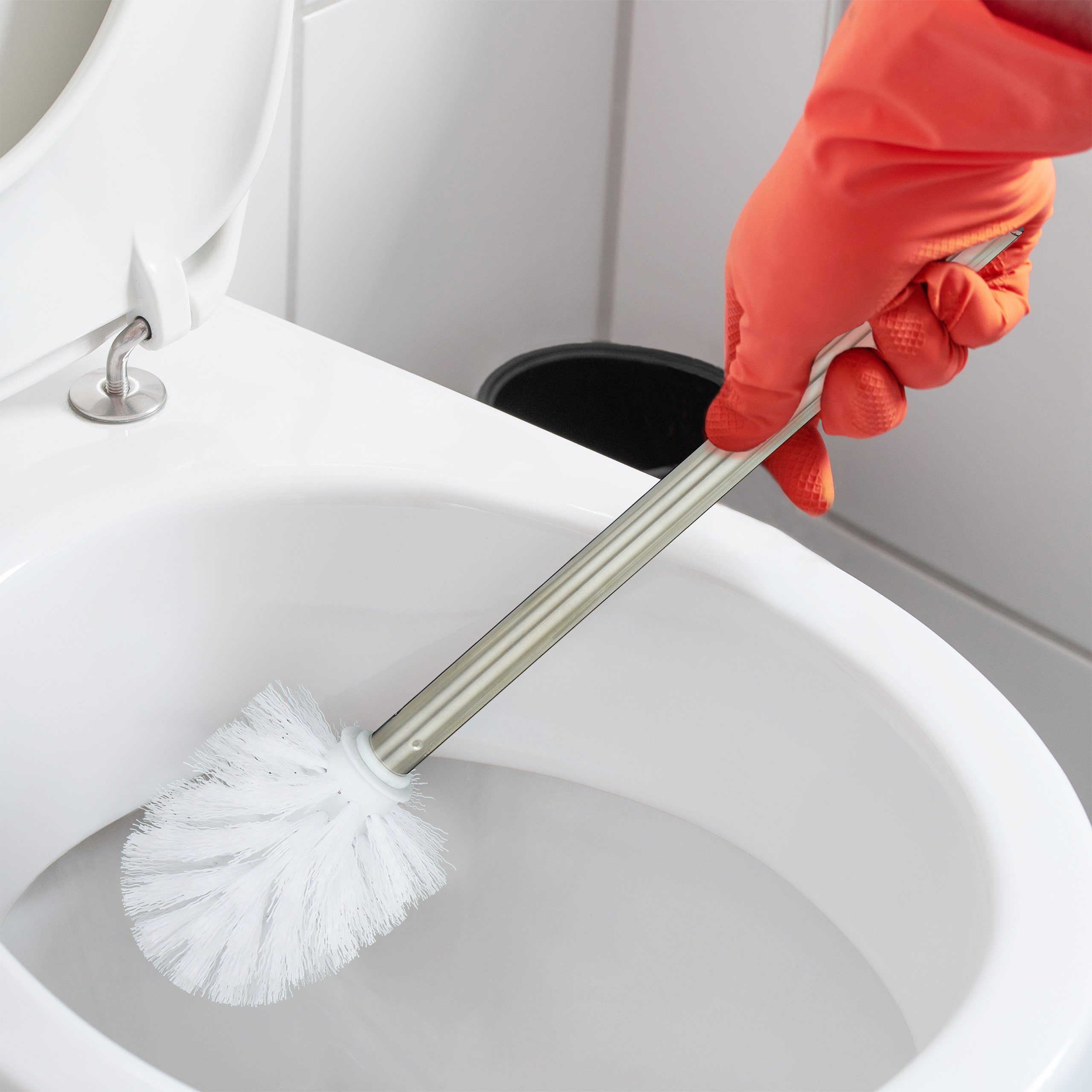 relaxdays WC-Reinigungsbürste Toilettenbürste 3er Set weiß