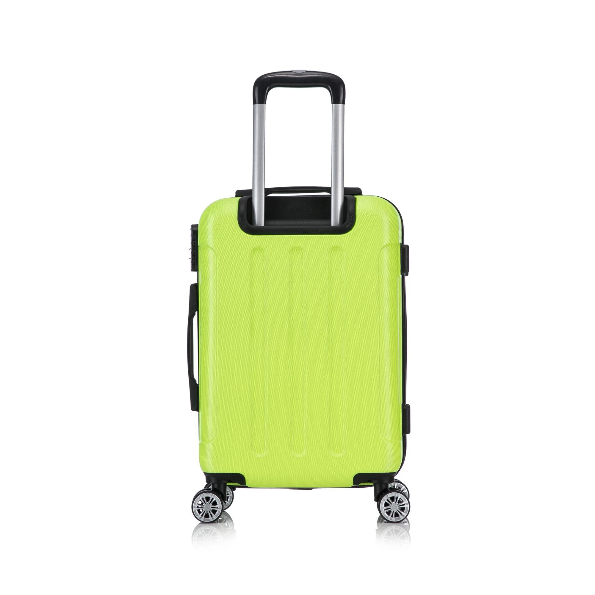 Flexot Hartschalen-Trolley F-2045 Kofferset, 360° Rollen, robuster Reisekoffer, Bordcase, 4 Rollen, Robuster und moderner Koffer mit vier 360° Rollen und Zahlen – Bild 4 von 5
