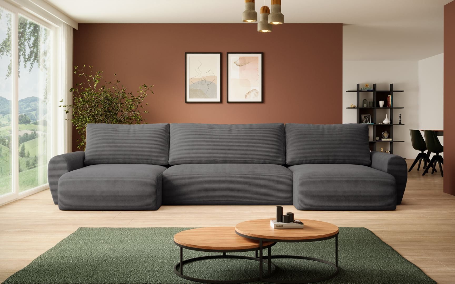Beautysofa Ecksofa POSS U, mit Schlaffunktion, günstig online kaufen