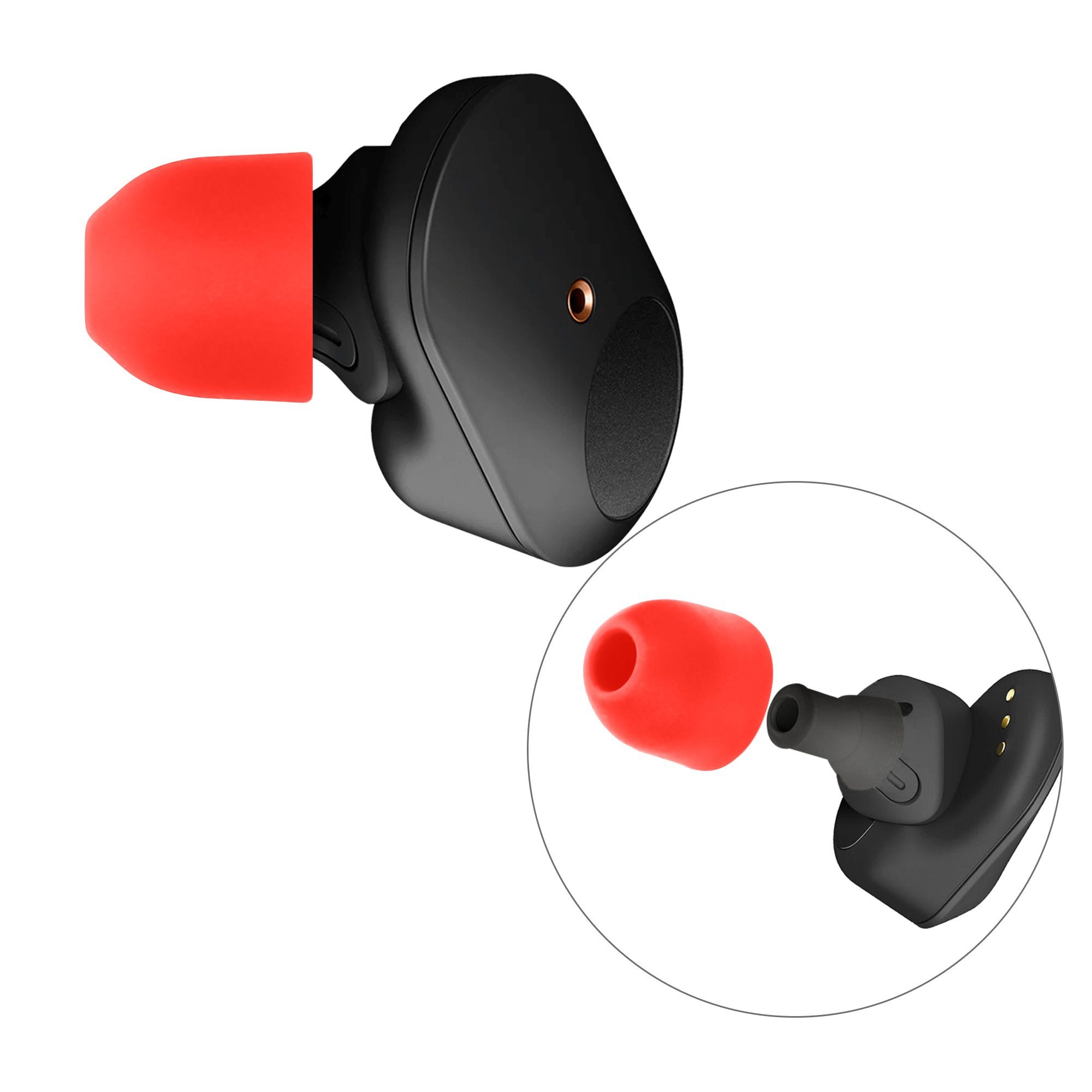 kwmobile 14x Ersatzpolster für Sony WF-1000XM3 / WF-1000XM4 / WF-1000XM5 Ohrpolster (4 Größen - Silikon Ersatz Ohrstöpsel für Sony In-Ear Headphones)