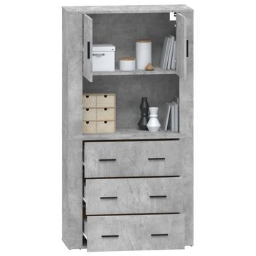 vidaXL Highboard Highboard Betongrau Holzwerkstoff (2 St)