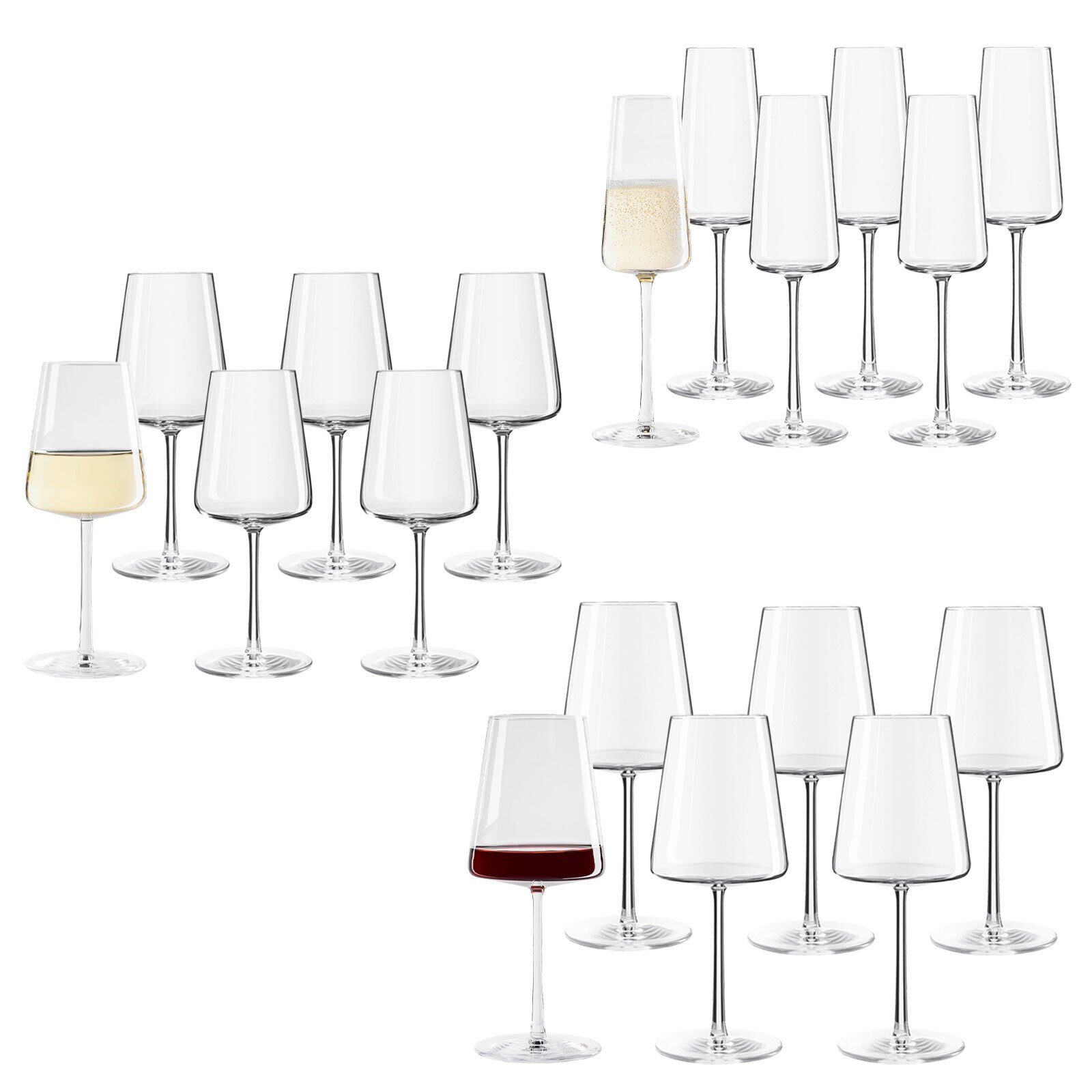 Stölzle Gläser-Set Power Wein- und Sektgläser 18er Set, 18-tlg., Glas