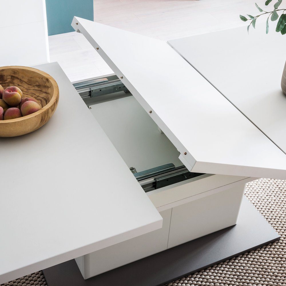 Lomadox Esstisch ALIA-05, weiß matt, ausziehbar 180/230/280 cm, Synchronaus günstig online kaufen