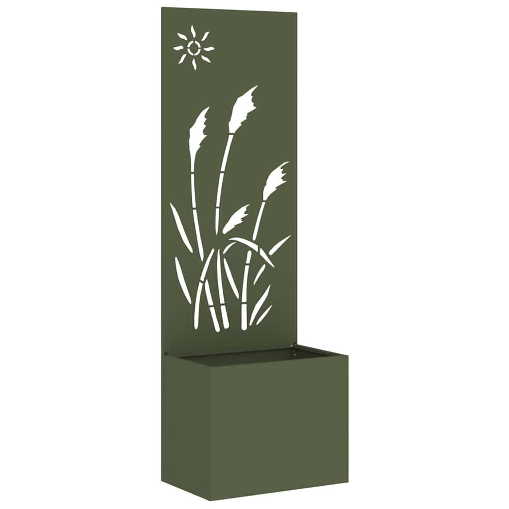 vidaXL Wandbild Garten Sichtschutz-Leinwand Olivgrün 50 x 140 cm, (1 St)