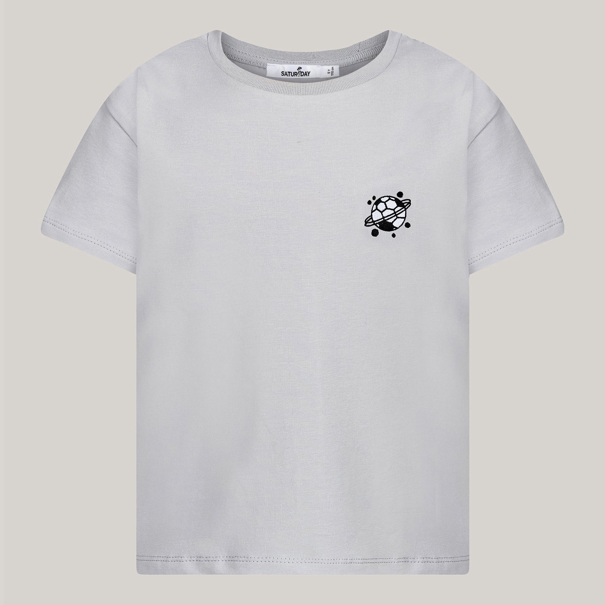 T-Shirt Kinder T-Shirt aus Baumwolle mit Fußball-Stickerei